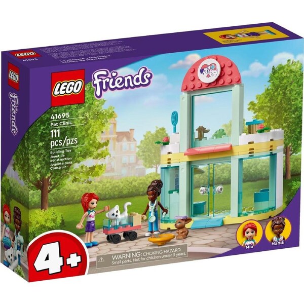 LEGO 41695 Pet Clinic Vet Set - Animal Rescue Fun (4+ Years)
