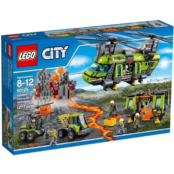 LEGO 60125 Volcano Heavy-Lift Helicopter with Eruption Feature & Mobile Lab