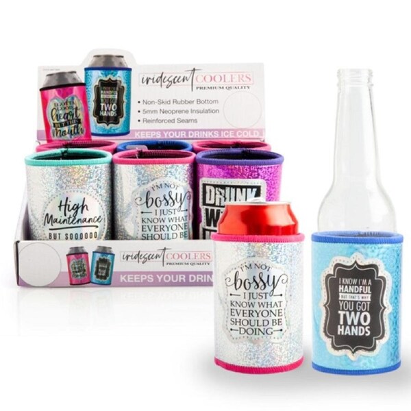 Iridescent Can Cooler Single Item Sold Randomly