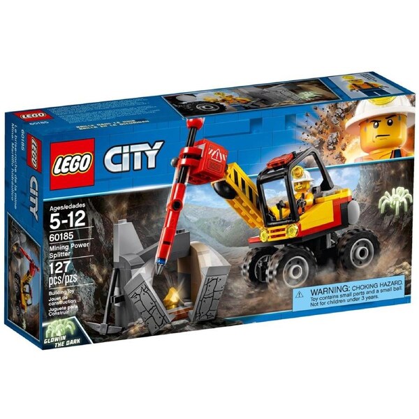 LEGO 60185 Mining Power Splitter: Excavator Toy with Gold Nugget