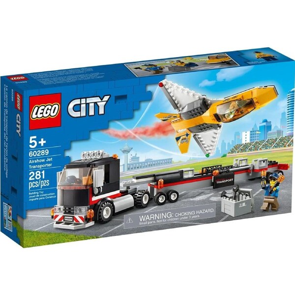LEGO 60289 Airshow Jet Transporter Toy Plane Playset