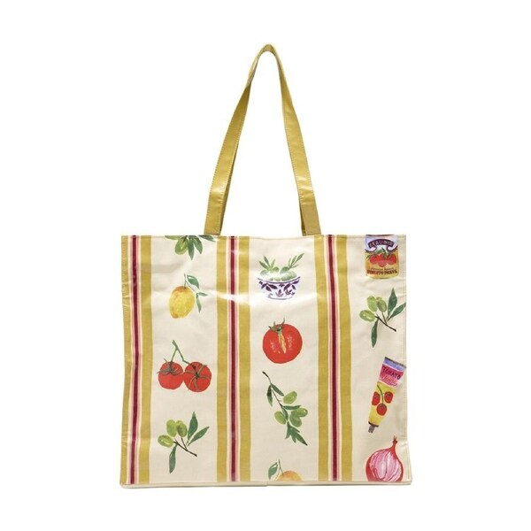 Porto Italian food Inspired Valentina Cotton Tote Bag Golden Yellow 45x39cm