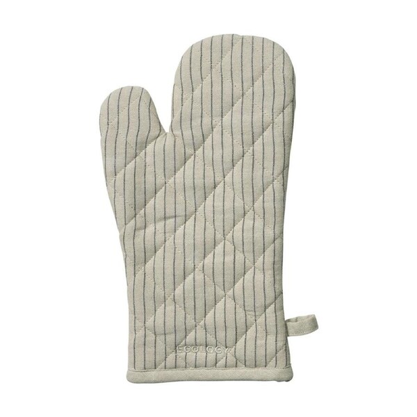 Ecology Tonka 100% Cotton Oven Glove/Mit Biege & Stone Sienna Stripe 32x17cm