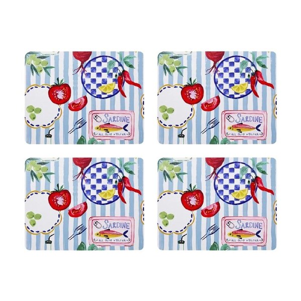 4pc Porto Cucina Mediterranean Rectangle Dinner Placemats 34x26.5cm