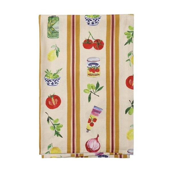 Porto Italian Inspired Food Illustrations Valentina Tablecloth 230x150cm