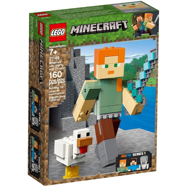 LEGO 21149 Minecraft Alex BigFig with Chicken Action Figure Toy