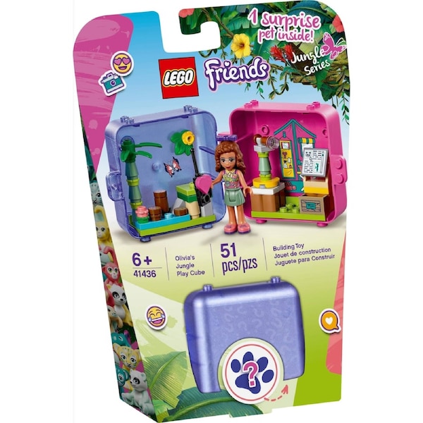 LEGO 41436 Olivia's Jungle Play Cube: Portable Wildlife Adventure