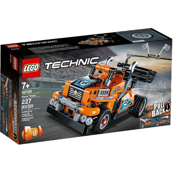 LEGO 42104 Race Truck: Pull-Back Action Toy Car