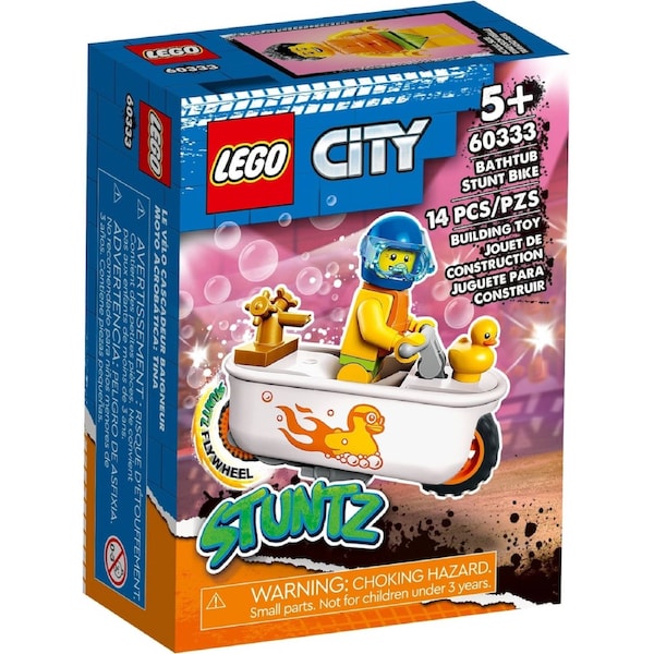 LEGO 60333 Bathtub Stunt Bike: Flywheel Motorcycle Toy