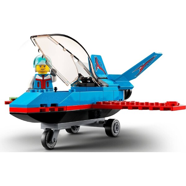 LEGO 60323 Stunt Plane: Toy Jet with Pilot for Kids 5+