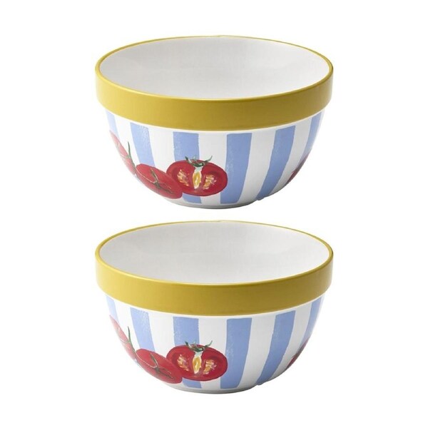 2PK Porto Italian Inspired Valentina Kitchen Mixing Bowl Stoneware 21cm