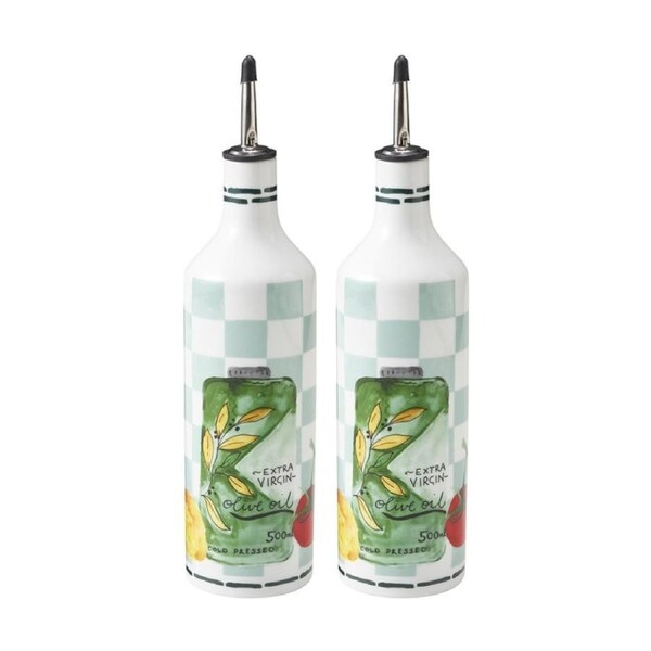 2PK Porto Multicoloured Italian Inspired Valentina Kitchen Oil Bottle 700ml