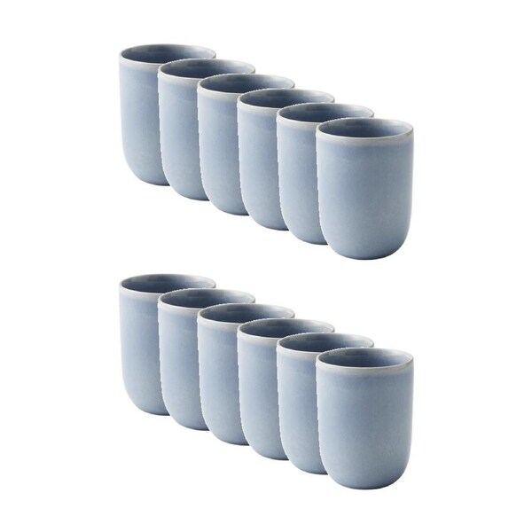 12PK Ecology Element Kitchenware Cuddle Mug Sky Light Blue Stoneware 250ml