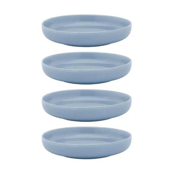 4PK Ecology Element Kitchenware Dinner Bowl Sky Light Blue Stoneware 22cm