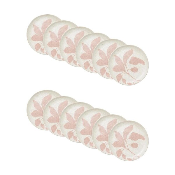 12PK Ecology Hand Drawn Floral Silhouettes Cecile Side Plate Pink 22cm