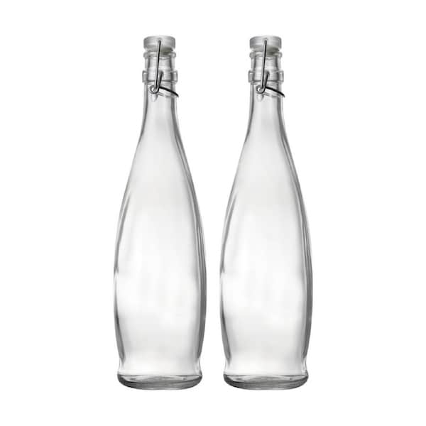 2PK Ecology Kitchen Essentials Glassware Water Bottle Glass 33x8cm 1L