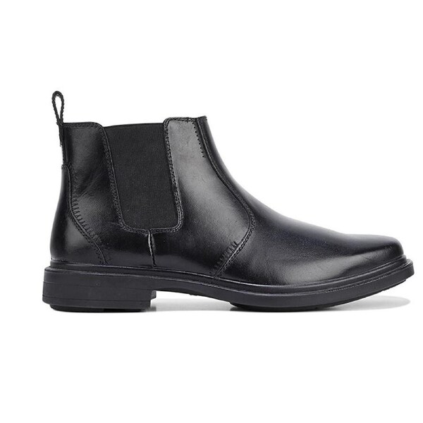 HUSH PUPPIES DEACON Mens Leather Boots Shoes Slip On Extra Wide Work Comfort UK 13