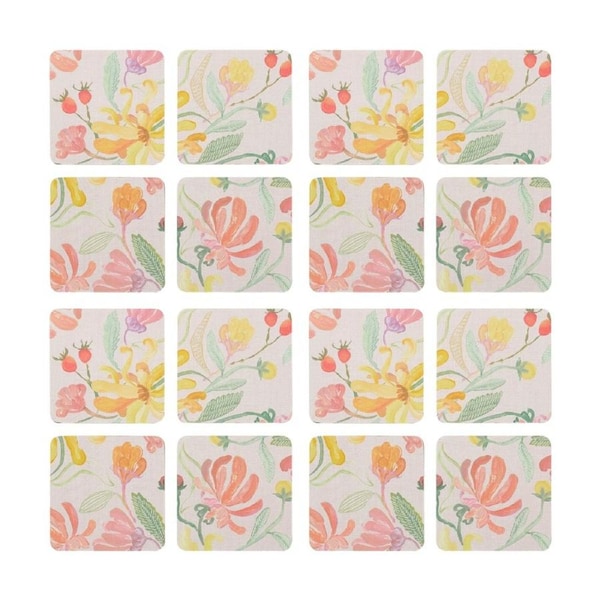 4x 4pc Ecology Midsummer Botanical Florals Rectangle Coasters 10cm