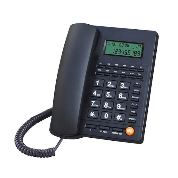 LCD Corded Caller ID Telephone Home Office Wired Landline Telephone Set Phone Caller