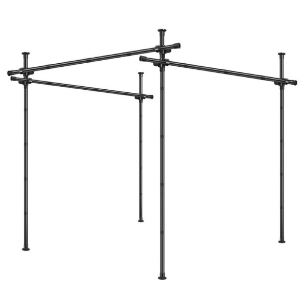 Room Divider Curtain Rod No Drill Temporary Wall Tension Privacy Separator Adjustable Partition Separate Standing Floor to Ceiling Dining Office Space