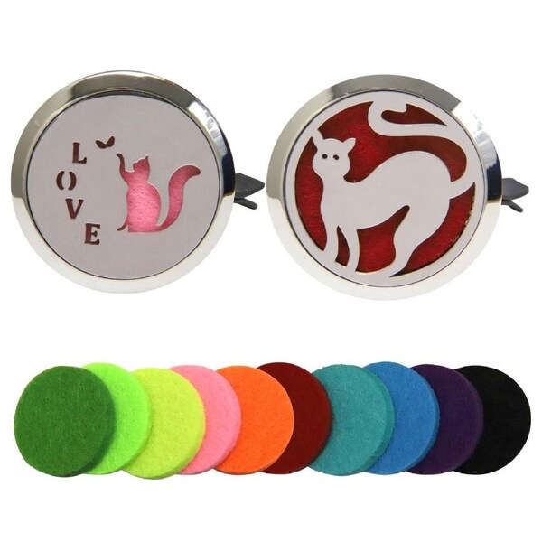 Aruma Life Essential Oil Car Diffuser Charm Set - Cats