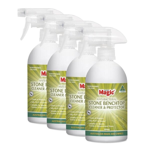 Magic Stone Benchtop Anti-Bacterial Cleaner & Protector 500mL - 4 Pack