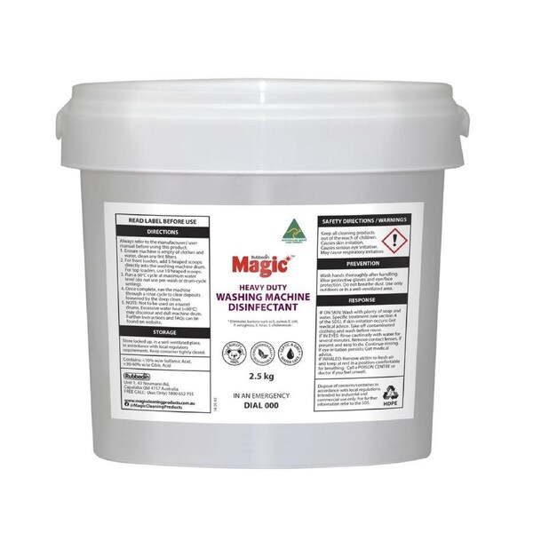 Magic Washing Machine Heavy Duty Deep Cleaner and Disinfectant 2.5kg with Measuring Scoop