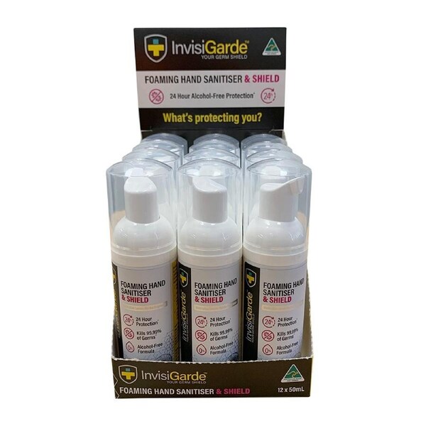 InvisiGarde Non-Drying Foaming Hand Sanitiser & Shield 50mL - 12 Pack