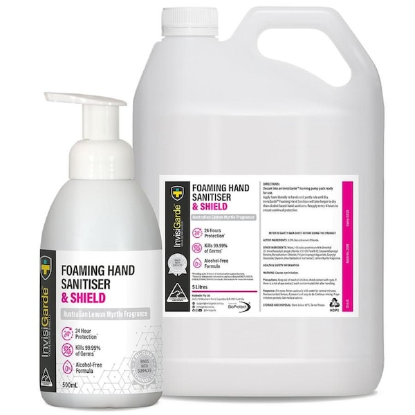 InvisiGarde Non-Drying Foaming Hand Sanitiser & Shield 500mL Plus 5L Refill