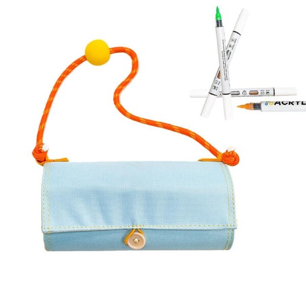 HOLALA 24Colors Dual Tip Brush Pens Markers with Bag for Teens