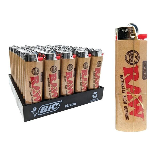 53 BIC RAW Classic Maxi Lighter J26 Tray Standard Size Bulk Box Pack