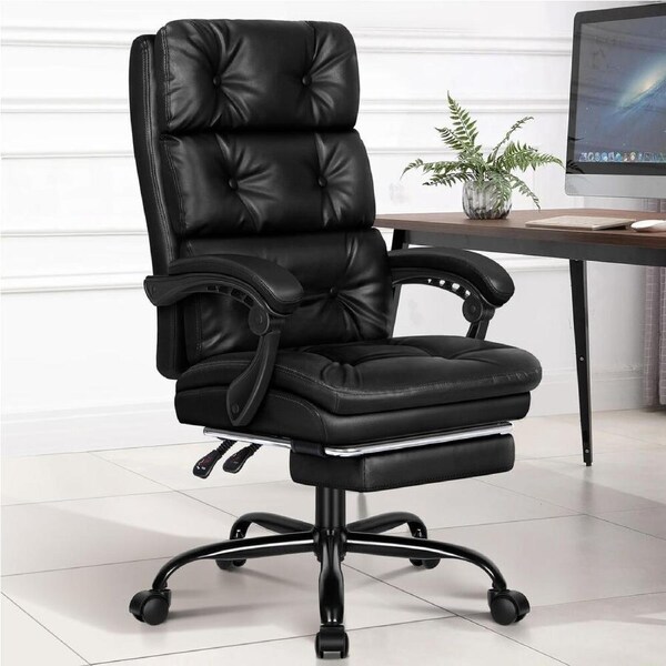 ALFORDSON Linen Executive Chair with Footrest