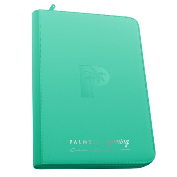 Palms Off Gaming Collector's Series Top Loader 9 Pocket Zip Binder (Turquoise)