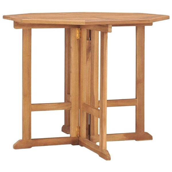 Folding Garden Dining Table 90x90x75 cm Solid Teak Wood vidaXL