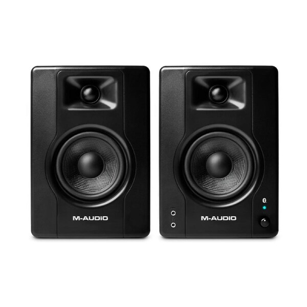2pc M-Audio BX4 Bluetooth Studio Monitors Speaker Set W/ 4-Inch Woofer 120W