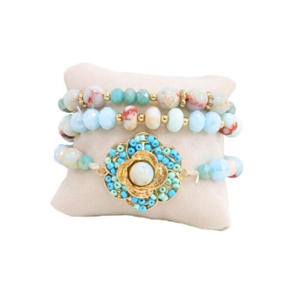 3pc LVD Breeze Elastic Bracelet Wrist Jewellery Accessory Gift Set 16cm