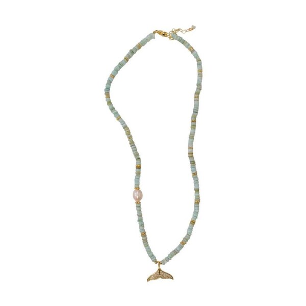 LVD Womens Coastal-Inspired Pearl Whale Jewellery Necklace Multicolour