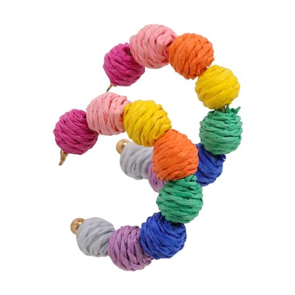 LVD Womens Bright Colourful Hoop Gold-Plated Earrings Multicolour