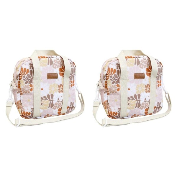 2PK LVD Chloe Insulated Work/School Lunch Cooler Storage Travel Bag Multicolour
