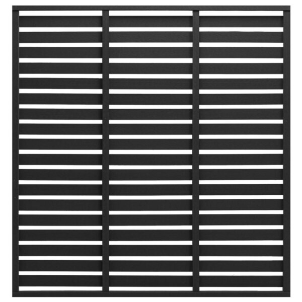 Fence Panel WPC 180x180 cm Black vidaXL