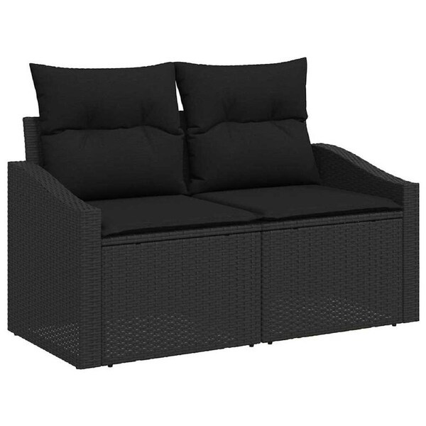 Garden Sofa with Cushion 123 x 62 x 69 cm Poly Rattan vidaXL