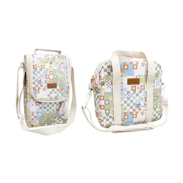 LVD Corfu Work/School Lunch & Double Wine Bottle Cooler Storage Bags Insulated