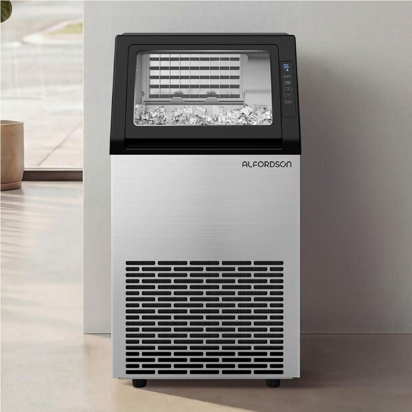 ALFORDSON Commercial Ice Maker Machine /w Self Cleaning 24H Timer 45kg Stainless Steel