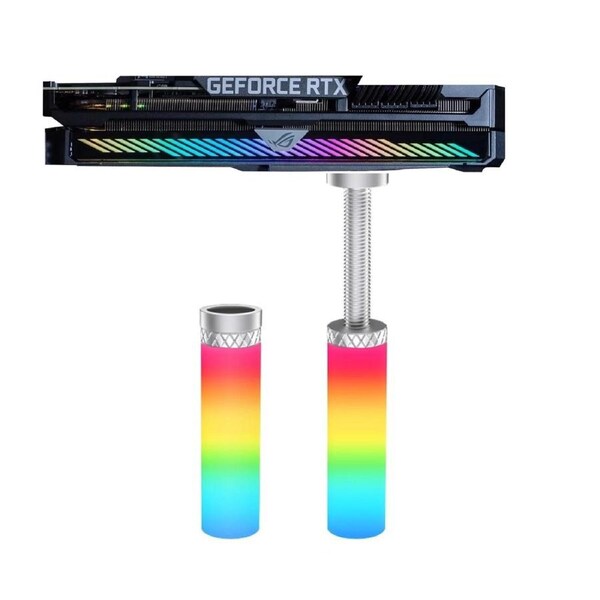 GPU Support Bracket, Graphics Card Anti-Sag Stand 50-82mm, Universal Magnetic Adjustable Aluminum Holder for GeForce/AMD ATX/M-ATX/ITX PC Case
