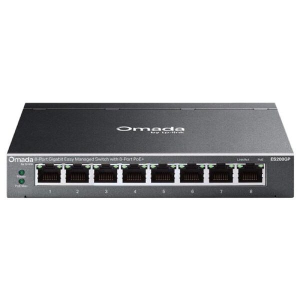 TP-Link Omada 8-Port Gigabit Easy Managed Switch with 8-Port PoE+ (ES208GP)