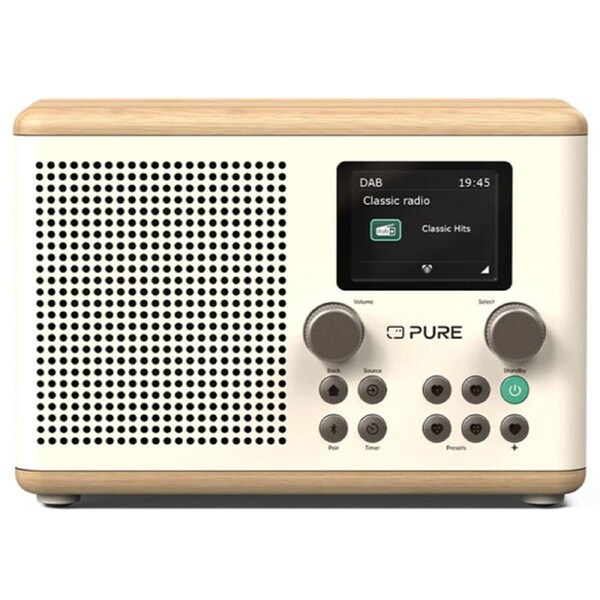 Pure Classic H4 DAB+/FM Radio - Cotton White