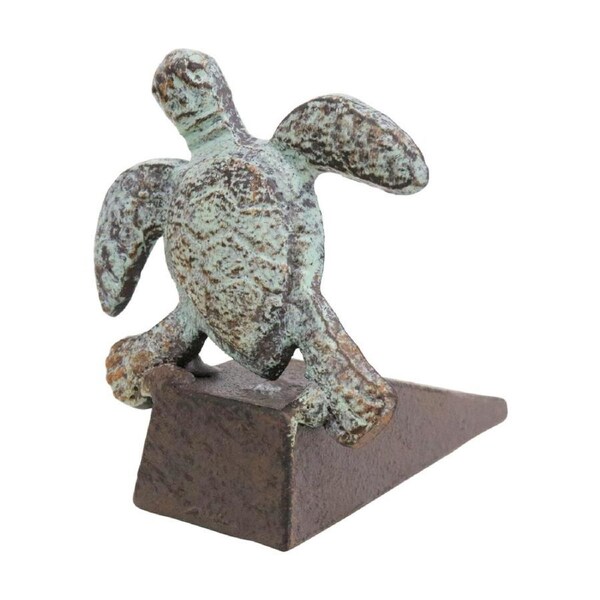 LVD Coastal Metal Turtle Door Stopper Home Decor 19x16x13cm Green/Brown