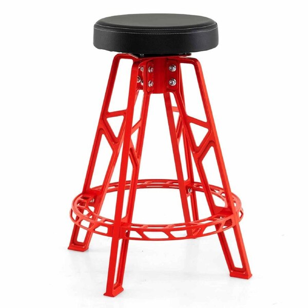 Costway High Top Swivel Mechanic Stool Heavy-Duty Aluminum Garage Bar Chair Seat Tool Room Auto Repair 180kg Max Load