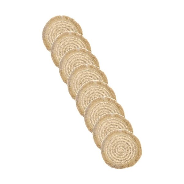 8PK LVD Panama Corn Husk/Sea Grass Decorative Kitchen Placemat 30x30cm Natural