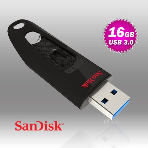 SanDisk Ultra CZ48 16GB USB 3.0 Flash Drive 80MB/s Read Speed with Encryption